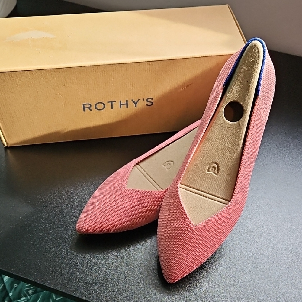 Rothy's The High Point Tulip Pink Comfort Heels